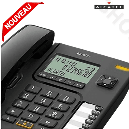 Téléphone Filaire T76 Fonction Mains Libres Écran Lcd Noir thumbnail 1