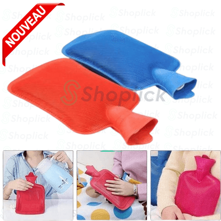 Bouillotte En Caoutchouc, Bouteille D'eau Chauffante Soulager La Douleur 2litre - Couleur Aléatoire thumbnail 3