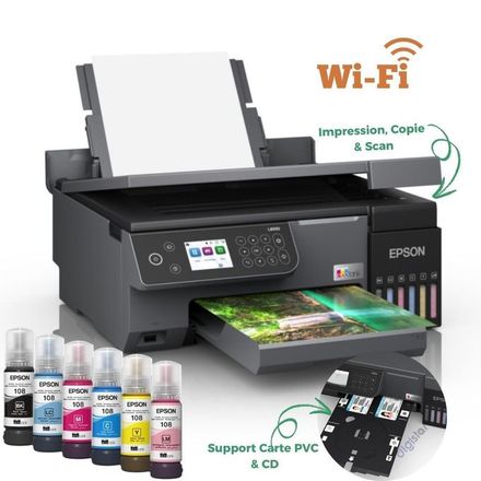 Eco Tank L8100 Multifonction Imprimante Photo Et Sur Cartes Pvc / Cd thumbnail 4