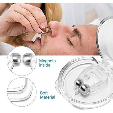 Lot De 4 Pinces Nasales Magnétiques Anti-ronflement, Améliore La Respiration Et Le Sommeil thumbnail 4