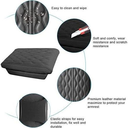 Accoudoir De Voiture En Cuir, Coussin De Protection Pour Console Centrale thumbnail 4