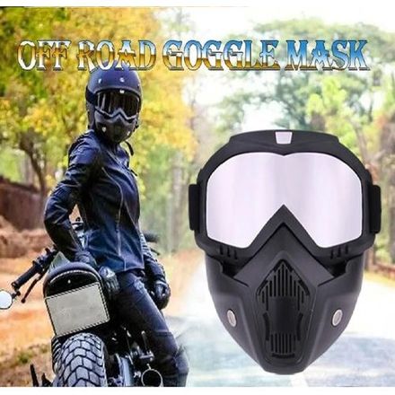 Masque De Lunettes De Moto Avec Filtre Buccal thumbnail 1