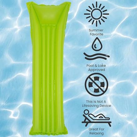 Matelas Gonflable De Natation Avec Repose-tête, Pour Plage Et Piscine thumbnail 1