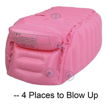 Baignoire Bébé Gonflable Antidérapante , Confort Optimal Et Sécurité Maximale - Rose thumbnail 4