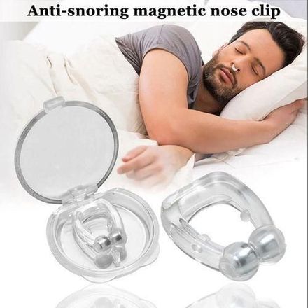 Lot De 2 Pinces Nasales Anti-ronflement En Silicone Magnétique, Améliore La Qualité Du Sommeil thumbnail 2