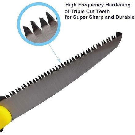 Scie D'élagage Pliable 180 Mm, Scie À Main Sécurisée Avec Poignée Antidérapante Pour Jardin Et Extérieur thumbnail 3