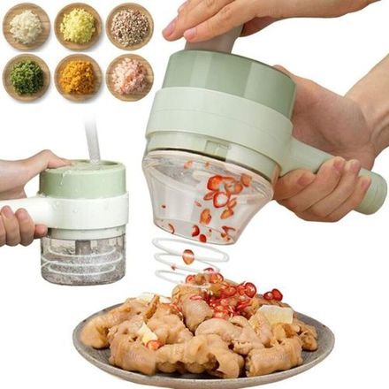 Mini Hachoir Culinaire Électrique, Hachoir Sans Fil Avec Poignée, Coupe-légumes thumbnail 3
