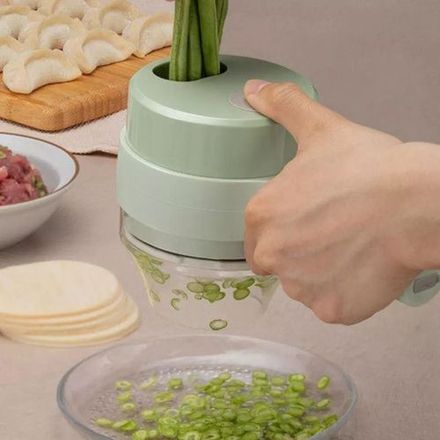 Mini Hachoir Culinaire Électrique, Hachoir Sans Fil Avec Poignée, Coupe-légumes thumbnail 4
