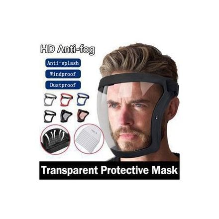 Masque De Protection Intégrale Transparent, Réutilisable Et Anti-éclaboussures, Pour La Tête Et Les Yeux thumbnail 2