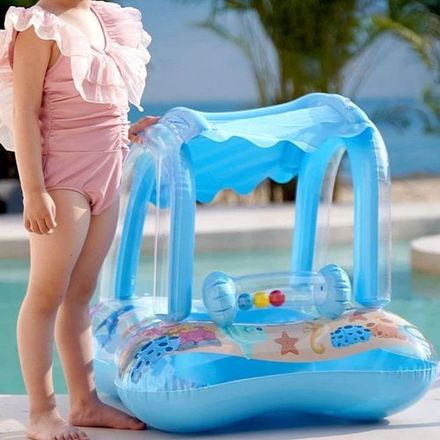 Bouée De Natation Pour Bébé, Flotteur Gonflable Avec Pare-soleil, Pour Piscine thumbnail 3