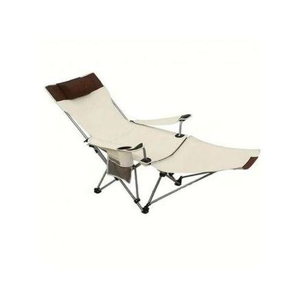 Chaise De Camping Avec Appui-tête, Repose-pieds, Chaise Pliable Pour Plein Air thumbnail 2
