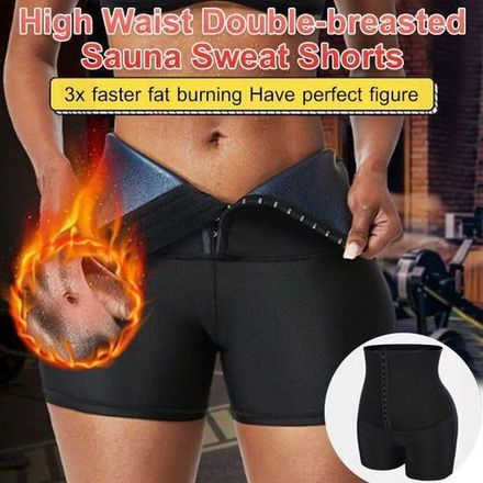 Short De Sudation Effet Sauna – Taille Haute, Compression Gainante, Amincissant Pour Fitness Et Perte De Poids, Xxl/xxxl thumbnail 3