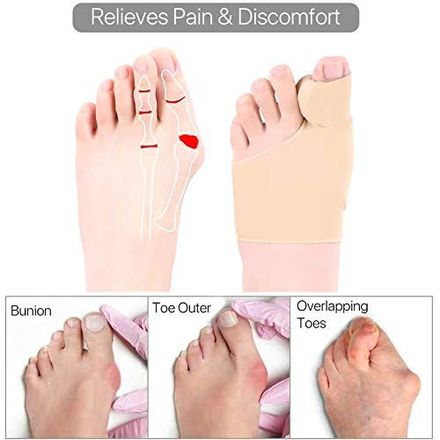 Correcteur D'oignon Et Attelle Orthopédique, Protecteur D'orteils En Gel, 1paire thumbnail 4