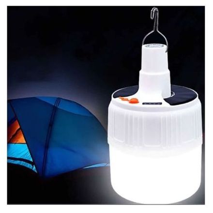 Lampe Solaire Led Avec Câble Usb, Ampoule Pour Camping Rechargeable thumbnail 1