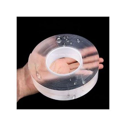 Ruban Adhésif Double Face Réutilisable – Nano Tape Transparent 1m, Ultra Résistant Et Lavable thumbnail 4