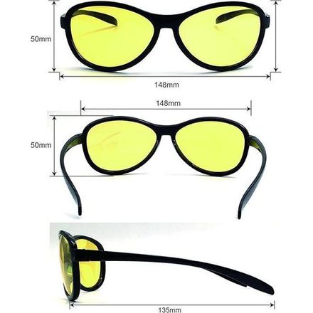 Lunettes De Conduite Hd Vision – Verres Jaunes Anti-éblouissement & Uv400, Sécurité Jour Et Nuit, Unisexe thumbnail 4
