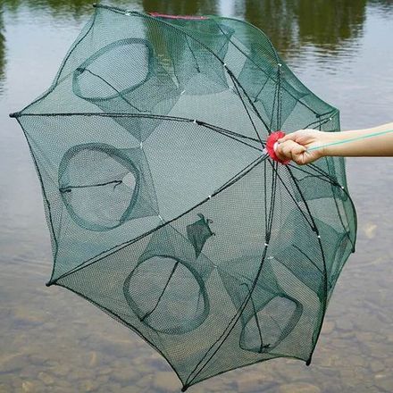 Filet De Pêche Automatique Pliable Pour Poissons, Crevettes, Ménès, Crabe, Maille thumbnail 1