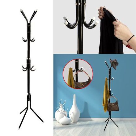 Porte-manteau, Autoportant Avec 12 Crochets, Support Organisateur De Vêtements thumbnail 4