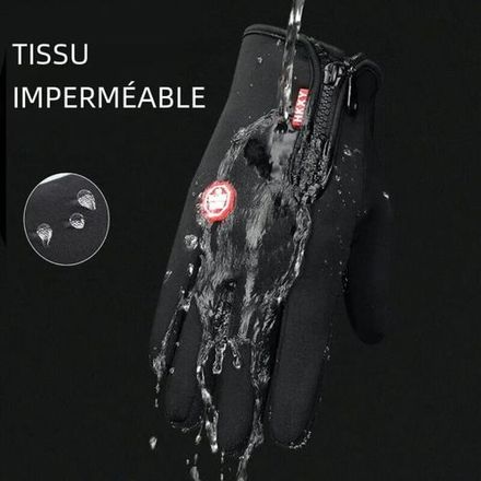 Gants De Vélo, Imperméable Coupe-vent Anti-dérapant Écran Tactile thumbnail 4