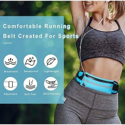Sac Banane Étanche Avec Coque Pour Téléphone, Ceinture De Sport Pour Cyclisme Et Running, Blue thumbnail 1