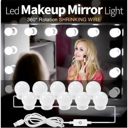 Lot De 10 Ampoules Led Pour Miroir De Maquillage, 3 Tons De Couleur Et Intensité Réglable thumbnail 4