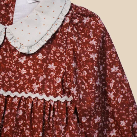 Robe Fleurie Pour Bébé Fille – Style Champêtre Et Confort thumbnail 3