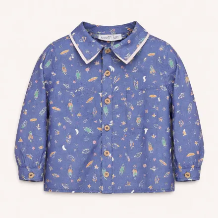 Chemise Bébé Garçon À Motif Espace – Douceur & Imagination thumbnail 2