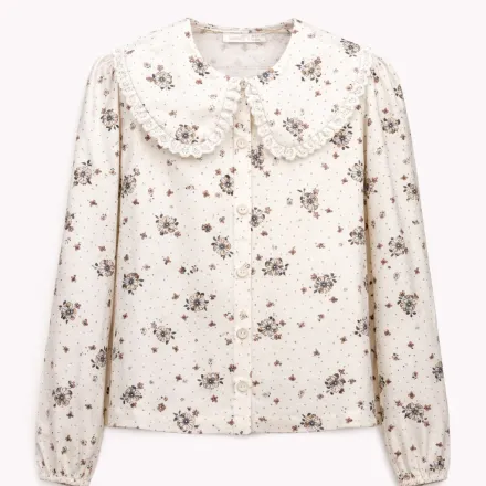Blouse Imprimée À Col Volanté – Fille thumbnail 1