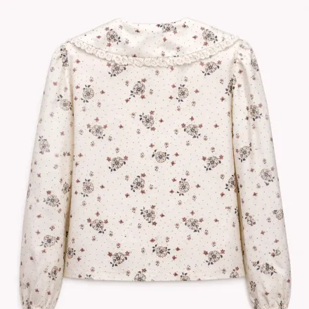 Blouse Imprimée À Col Volanté – Fille thumbnail 2