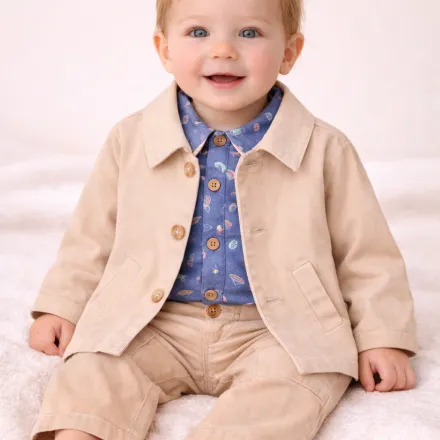 Veste Bébé – Élégance Douce & Confort Absolu thumbnail 2