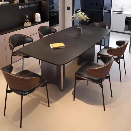 Rola Table À Manger En Pierre Marbrée ( Sans Les Chaises ) thumbnail 2