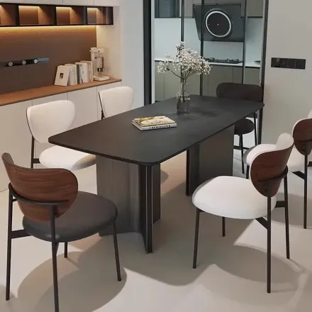 Rola Table À Manger En Pierre Marbrée ( Sans Les Chaises ) thumbnail 3