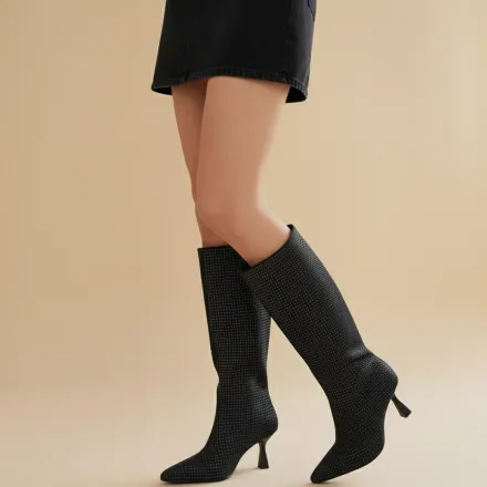 Bottes En Suédine À Strass thumbnail 4