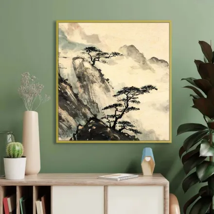 Tableau Misty Peaks – Voyage Artistique thumbnail 1
