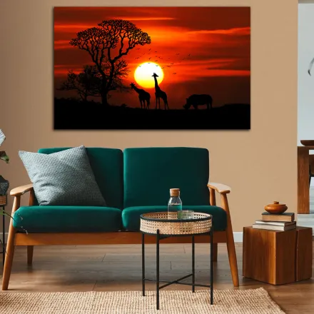 Tableau Sunset Savannah – Voyage Artistique thumbnail 1