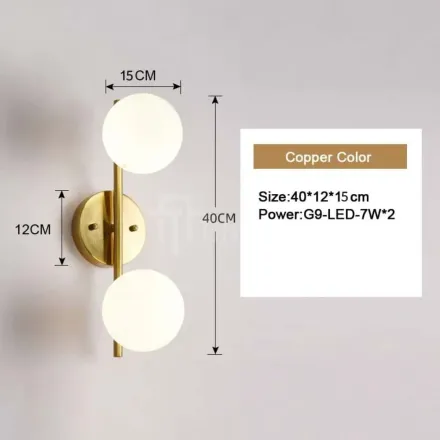 Applique Orluxe – 2 Globes Opalin thumbnail 1