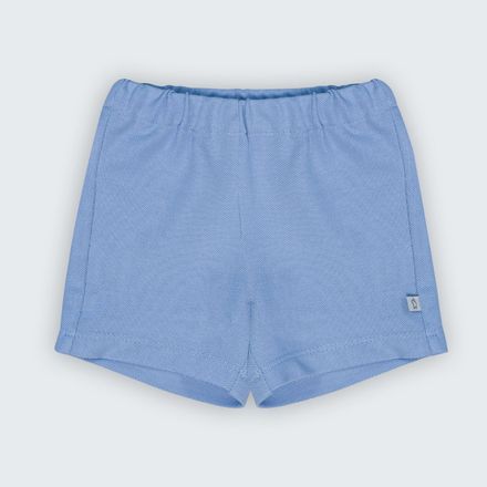 Short Bleu En Piqué 100% Coton thumbnail 1