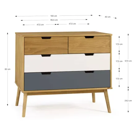 Cusco Commode Avec 4 Tiroirs thumbnail 2