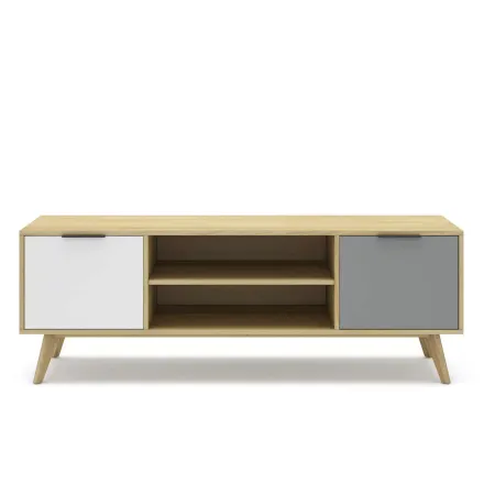 Elfa Meuble Tv Avec 2 Portes Et 2 Niches 140 Cm thumbnail 3