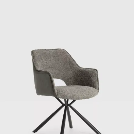 Mariel Fauteuil De Salle A Manger - Gris thumbnail 1