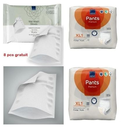        Sous-vêtements Absorbants Pants Premium Xl1 (15 Unités) + 8 Pcs Gants Gratuits thumbnail 2