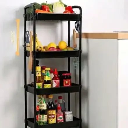Chariot De Rangement Roulant – 4 Niveaux – Organisateur Polyvalent Pour Cuisine Et Maison thumbnail 3