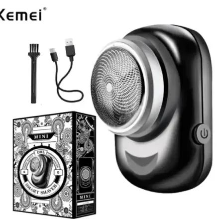 Kemei Km-c2 Tondeuse Électrique Étanche Mini Portable – Rasage Sec Et Humide Pour Barbe Et Visage thumbnail 4