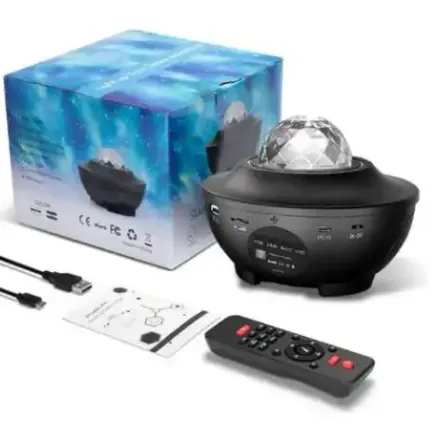 Projecteur Galaxie Étoilée Avec Télécommande – Veilleuse Led Et Haut-parleur Bluetooth thumbnail 2