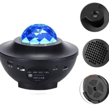 Projecteur Galaxie Étoilée Avec Télécommande – Veilleuse Led Et Haut-parleur Bluetooth thumbnail 1