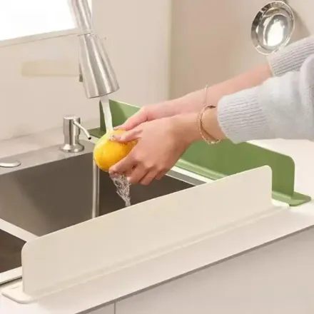 Déflecteur D’évier En Silicone – Protection Anti-éclaboussures Pour La Cuisine (couleur Aléatoire) thumbnail 1