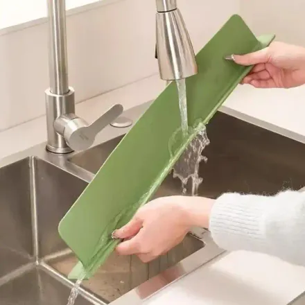 Déflecteur D’évier En Silicone – Protection Anti-éclaboussures Pour La Cuisine (couleur Aléatoire) thumbnail 2