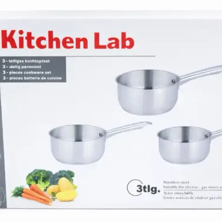 Ensemble De Casseroles En Acier Inoxydable Inox thumbnail 2