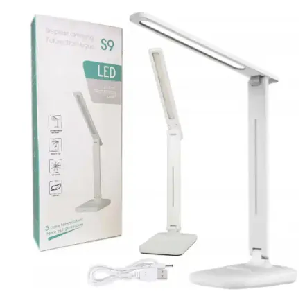 Lampe De Bureau Led Tactile 50 Cm – Panneau Lumineux Articulé Avec 3 Niveaux D’éclairage thumbnail 3