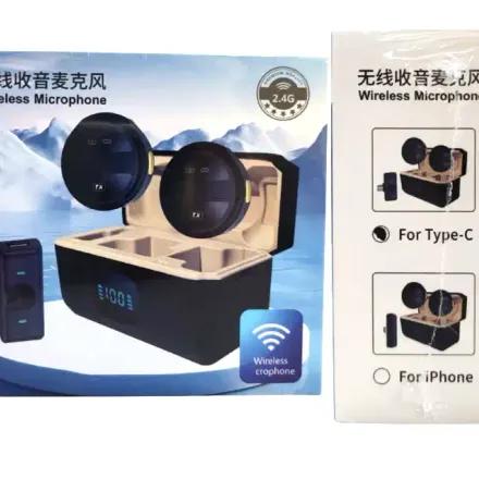 Microphone Sans Fil 3 En 1 Magnétique À Double Réduction De Bruit – Compatible Iphone, Ipad, Type-c & Micro-usb thumbnail 1